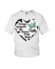 Blue Butterfly No Longer By My Side Youth T-Shirt tile