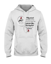 Red Bird On Hand Infinity Heartbeat - LTE Hooded Sweatshirt tile