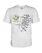 DRAGONFLY ROSE CLOCK YOU LEFT ME - BEST SELLER V-Neck T-Shirt tile