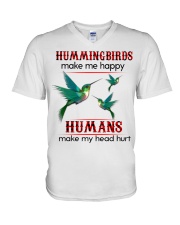 HUMMINGBIRD MAKE ME HAPPY - BEST SELLER V-Neck T-Shirt tile