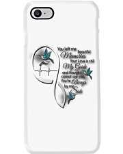 Blue Hummingbird You Left Me Phone Case tile