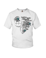 Blue Hummingbird You Left Me Youth T-Shirt tile