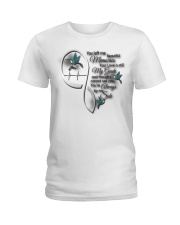 Blue Hummingbird You Left Me Ladies T-Shirt tile