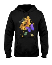 Butterfly Sunflower Art - LTE Hooded Sweatshirt tile