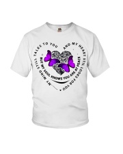 Purple Butterflies Heart Tree Of Life - LTE Youth T-Shirt tile