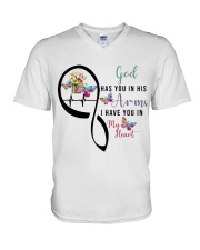BUTTERFLY GOD HAS YOU IN HIS ARMS - BEST SELLER V-Neck T-Shirt tile