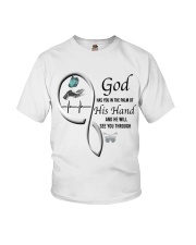 Butterfly On Lady Hand God Has You - LTE Youth T-Shirt tile