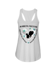 Turquoise Butterflies Mon and Kid Heaven - LTE Ladies Flowy Tank tile