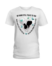 Turquoise Butterflies Mon and Kid Heaven - LTE Ladies T-Shirt tile
