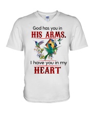 Hummingbird God Has You In His Arms SB3525 V-Neck T-Shirt tile
