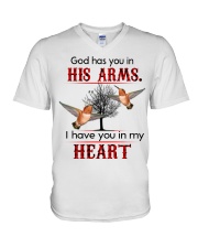 Hummingbird God Has You In His Arms SB3519 V-Neck T-Shirt tile