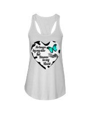 Turquoise Butterfly No Longer By My Side Ladies Flowy Tank tile