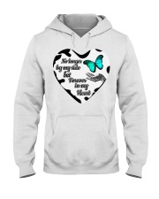Turquoise Butterfly No Longer By My Side Hooded Sweatshirt tile