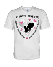 Pink Butterflies Mom and Kid Heaven Art - LTE V-Neck T-Shirt tile