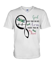DRAGONFLY GOD HAS YOU IN HIS ARMS - BEST SELLER V-Neck T-Shirt tile