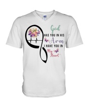 BUTTERFLY GOD HAS YOU IN HIS ARMS - BEST SELLER V-Neck T-Shirt tile