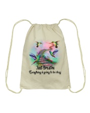 Hummingbird Just Breathe PT0137 Drawstring Bag tile
