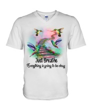 Hummingbird Just Breathe PT0137 V-Neck T-Shirt tile