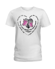 Pink Butterflies Cancer Heart Tree Of Life - LTE Ladies T-Shirt tile