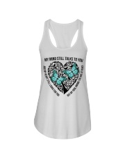 Blue Butterflies On Heart Tree Of Life - LTE Ladies Flowy Tank tile