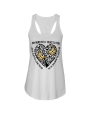 Gold Butterflies On Heart Tree Of Life - LTE Ladies Flowy Tank tile