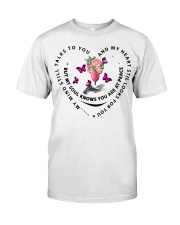 Pink Butterflies Cc My Mind Still Talks To You Classic T-Shirt front