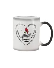 Red Bird On Hand - LTE Color Changing Mug tile