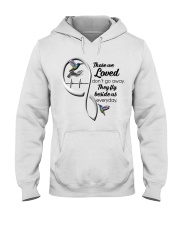 Green Hummingbird Heartbeat Infinity Art - LTE Hooded Sweatshirt tile