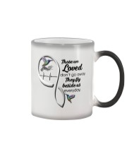 Green Hummingbird Heartbeat Infinity Art - LTE Color Changing Mug tile