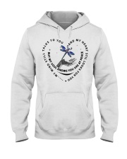 Blue Mandala Dragonfly On Lady Hand - LTE Hooded Sweatshirt tile