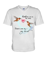 HUMMINGBIRD GOD HAS YOU IN HIS ARMS - BEST SELLER V-Neck T-Shirt tile