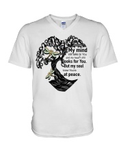 Gem Dragonflies Tree Of Life My Mind - LTE V-Neck T-Shirt tile