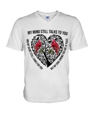 Birds On Heart Tree Of Life - LTE V-Neck T-Shirt tile