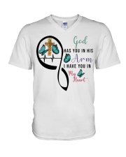 BUTTERFLY GOD HAS YOU IN HIS ARMS - BEST SELLER V-Neck T-Shirt tile