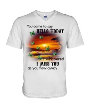 GREEN BUTTERFLY YOU CAME TO SAY HELLO- BEST SELLER V-Neck T-Shirt tile