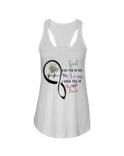 DRAGONFLY GOD HAS YOU IN HIS ARMS - BEST SELLER Ladies Flowy Tank tile