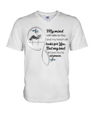Hummingbird On Hand Infinity Heartbeat - LTE V-Neck T-Shirt tile