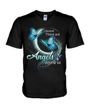 Butterfly I Believe in Angels Ver 2 - LTE V-Neck T-Shirt tile