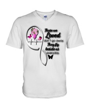 Pink Butterflies Cc Heartbeat Infinily Love - LTE V-Neck T-Shirt tile