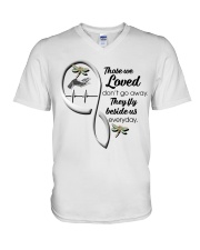 Dragonfly Heartbeart Infinity - LTE V-Neck T-Shirt tile