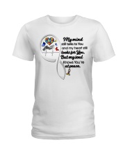 Butterfly Autism Ribbon Heartbeat Infinity - LTE Ladies T-Shirt tile