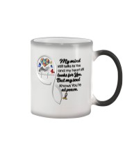 Butterfly Autism Ribbon Heartbeat Infinity - LTE Color Changing Mug tile