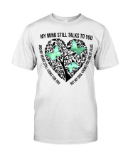 Turquoise Green Butterflies On Heart Tree - LTE Classic T-Shirt front