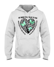 Turquoise Green Butterflies On Heart Tree - LTE Hooded Sweatshirt tile