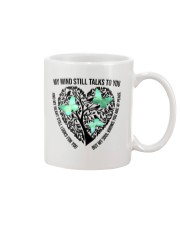 Turquoise Green Butterflies On Heart Tree - LTE Mug tile