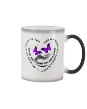 Purple Butterflies On Hand - LTE Color Changing Mug tile
