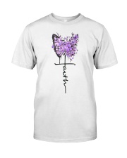 Butterfly Purple Cc Awareness Faith - LTE Classic T-Shirt front
