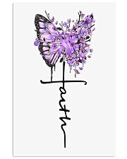 Butterfly Purple Cc Awareness Faith - LTE Vertical Poster tile