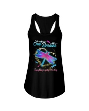 Dragonfly Just Breathe - LTE Ladies Flowy Tank tile