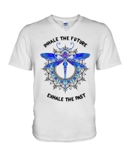 Mandala Dragonfly Inhale Exhale - LTE V-Neck T-Shirt tile